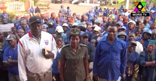 Grande marche motorisée des Zémidjans de la CESYCOTAM Bénin pour la Paix et la démocratie.